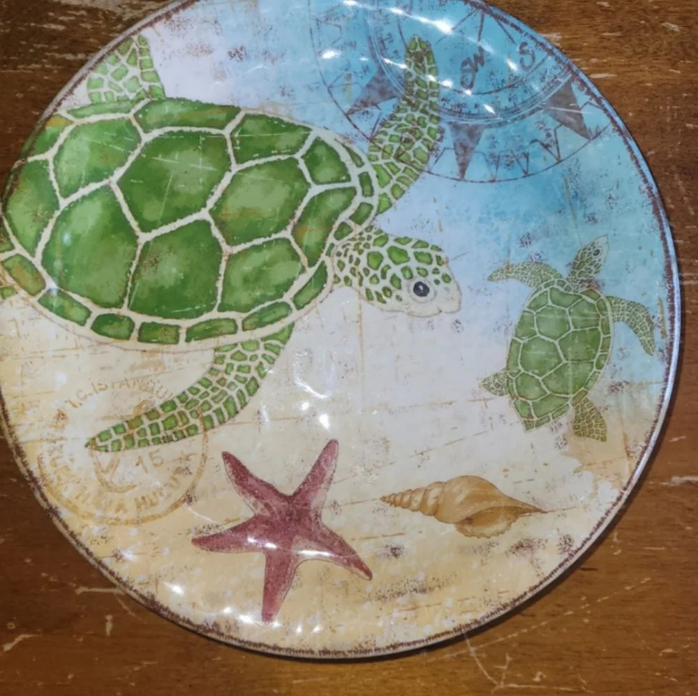 (2) Pier One Sea Life Plates